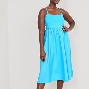Old Navy Fit‎ & Flare Combination Midi Dress, Casa Blue